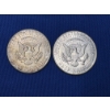 Image 2 : Lot of 2 1964 United States Kennedy Half Dollars - 90% Silver
