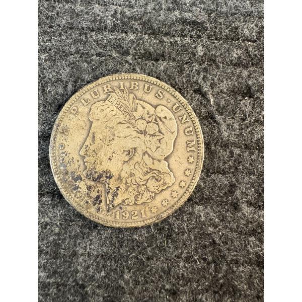 90% Silver - 1921 Morgan Silver Dollar - One Dollar