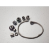 Image 2 : Pandora Bracelet Set: Various Sterling Silver & Other Metal Charms - TW of Sterling Silver: 39.1g