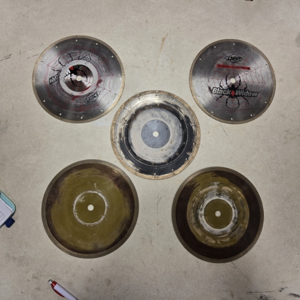 (5) 10" Tile - Saw Blades
