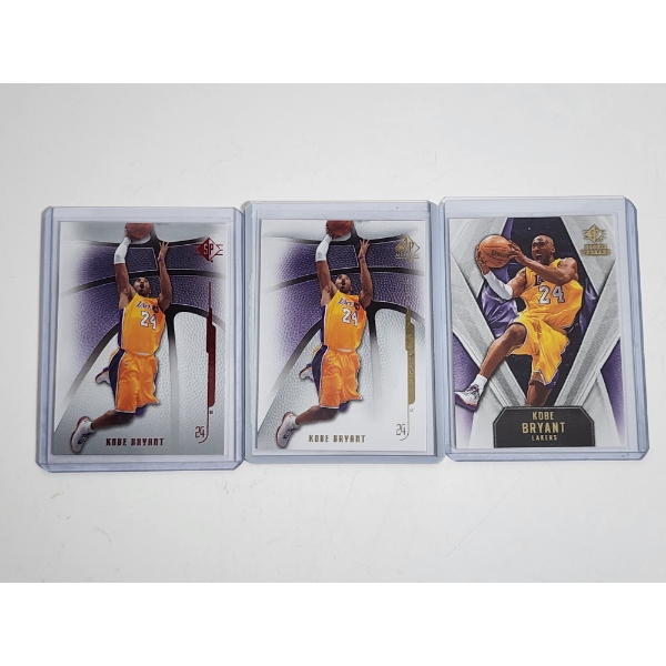 x3 2008-2009 Upper Deck Kobe Bryant Basketball Cards - Excellent Condition in Card Holders