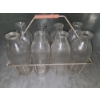 Image 1 : Vintage Milk Bottles In Wire Rack