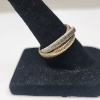 Image 3 : Tri-Toned Ring, Three Interlocking Bands of 14K White, Yellow, & Rose Gold - Size 7 - TW: 7.8g