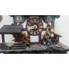Image 6 : Vintage German Colorful Cuckoo Clock With Multiple Figures On Go Round - See Details