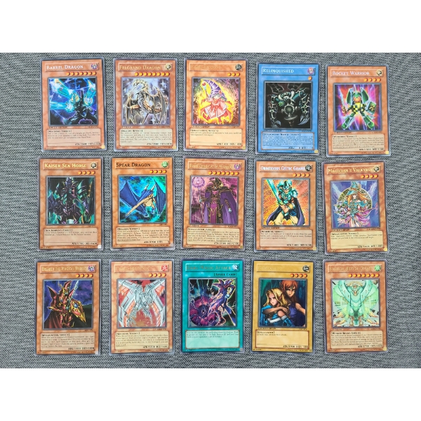 Lot of 15 Assorted Holo & Rare Yu-Gi-Oh Trading Cards Including Limited Editions