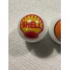 Image 2 : 3 - Vintage Gas & Oil Advertising One Inch Shooter Marbles - Shell, Union 76 & Fina - Mint Condition