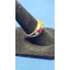 Image 3 : Women's 10K Gold Ring With Multi-Colored Stones & Heart Design On Side - Size: 6 - Weight: 3.0g