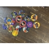 Image 1 : Assorted Pogs  In Black Case - Quad Squad - Stack Blvd - Gila Monster - Keyboard - Basketball - Chic