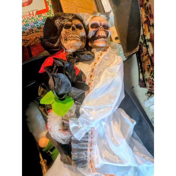 2ft Skull Umbrella Doll, Sugar Skull, Fall Wreath & More!