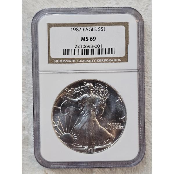NGC MS69 Graded "1987" Silver 1oz. Eagle