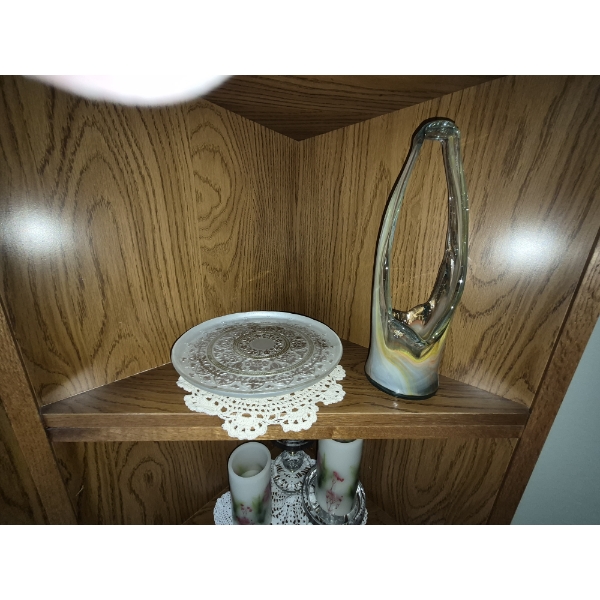 PICKUP IN NORTHFIELD - Art Glass & More Contents As Shown On Shelf - See Pics