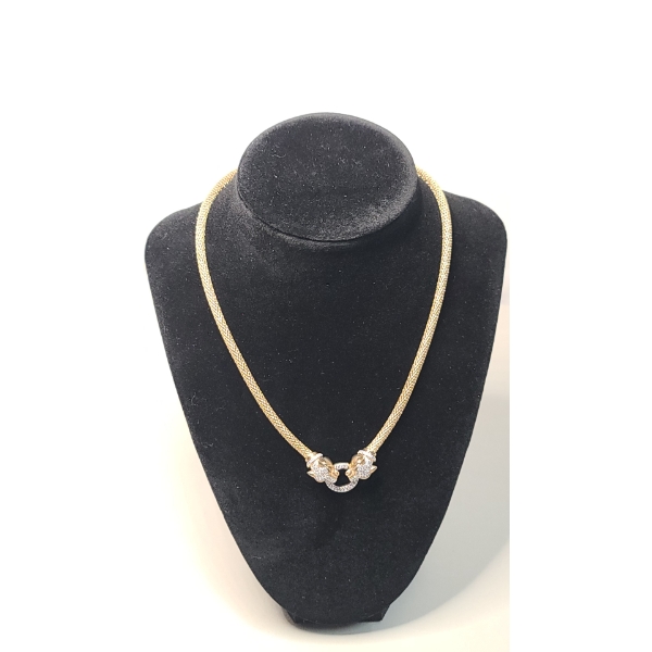 Sterling Silver 17" Statement Panther Necklace - Weight: 23.3g