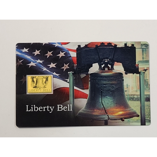 U.S Liberty Bell 1/1000 Oz .999 Fine Gold In Collectible Assay Card
