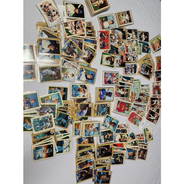 Huge Lot of Assorted Topps Tiffany 1987-1989 Near Mint Baseball Trading Cards in Card Sleeves