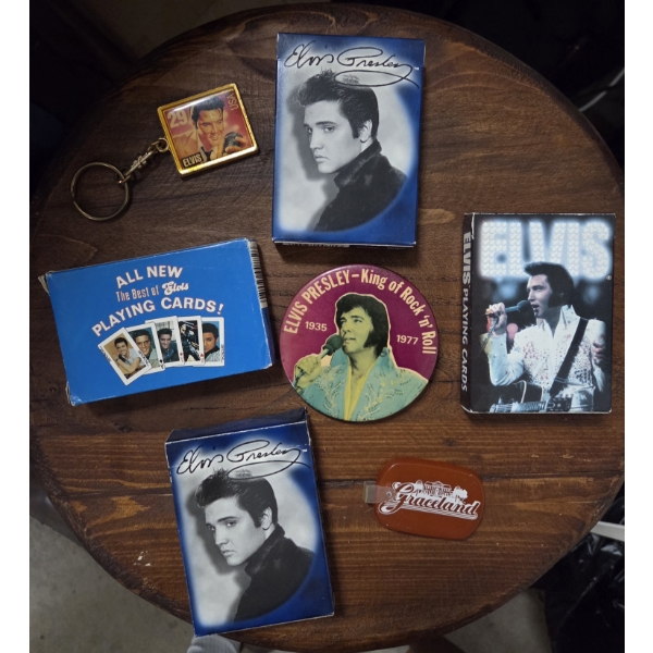 Elvis Group Featuring Four Decks Of Cards And Two Key Chains