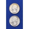 Image 3 : Lot of 4 Assorted Year 90% Silver Washington Quarters, FV $1.00