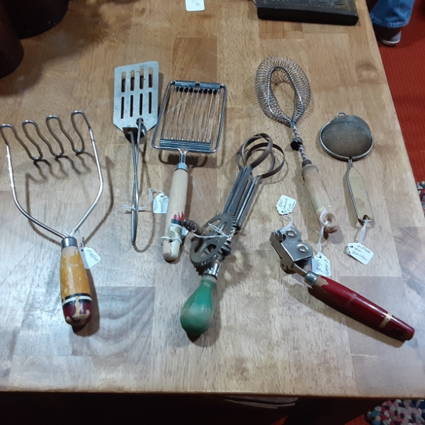 Vintage 50s Kitchen Ware - 7 Pc Group Utensils 7 Tools As Shown