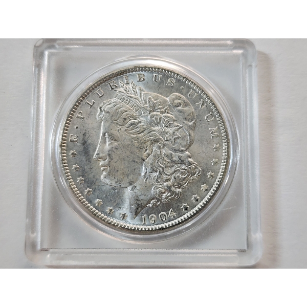 Beautiful Condition 1904-O 90% Silver Morgan Dollar - Appears Uncirculated - In Protective Case