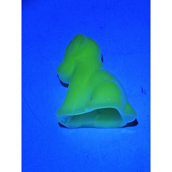 Vintage Uranium Degenhart Art Glass Figurine - April Green