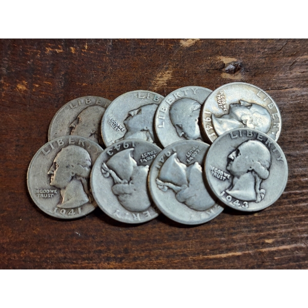 $2.00 Face Value in Assorted 90% Silver United States Quarters