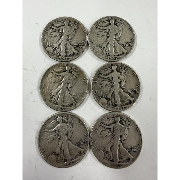 $3 Face Value Walking Liberty Half Dollars - 90% Silver