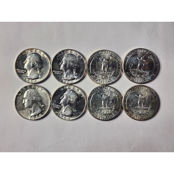 $2.00 Face Value in 90% Silver Quarters - Brilliant Condition