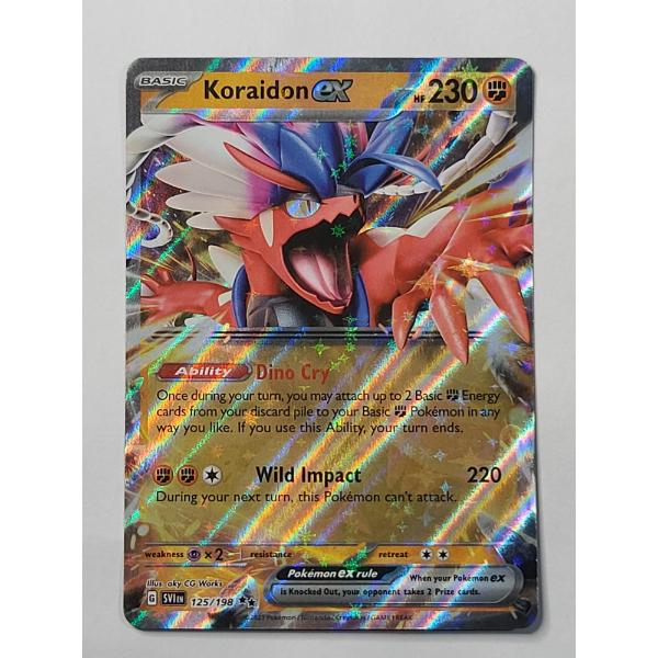 Koraidon EX (125/198) Double Rare Holo Pokémon Card From The Scarlet & Violet Base Set