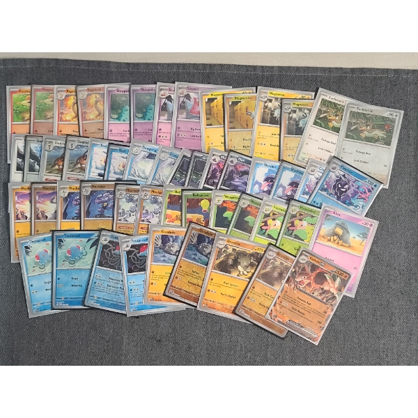 Lot of Over 50 Assorted Common, Reverse Holo & Holo Pokemon Trading Cards - NEAR MINT