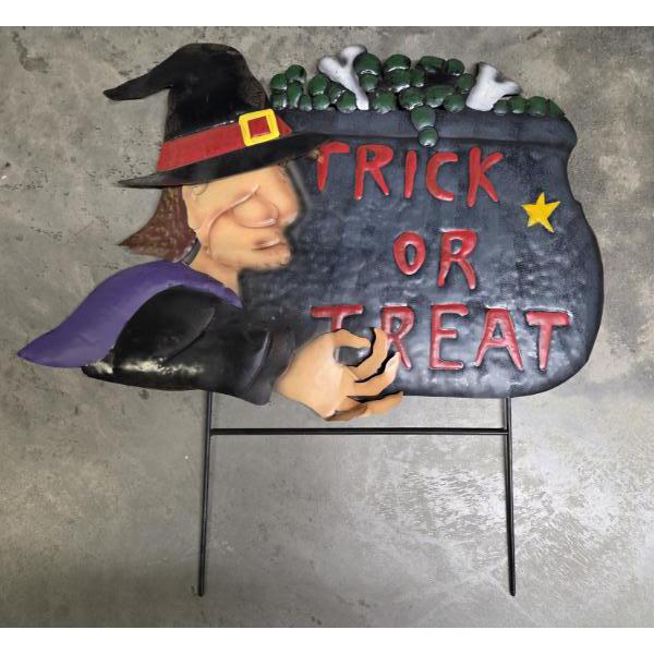 Brand New 30''x30'' Tin Trick Or Treat Sign -No Shipping Available 