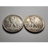 Image 4 : Two Walking Liberty 90% Silver Half Dollars ~ 1937 & 1944 ~ $1.00 Face Value