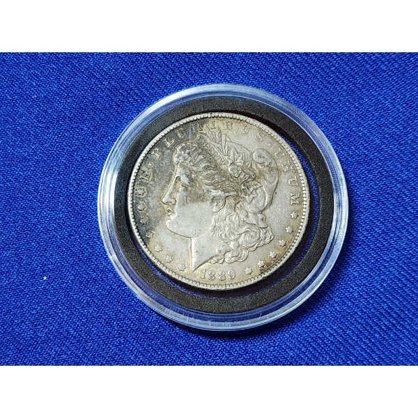 1889 90% Silver Morgan Dollar in Coin Capsule