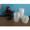Image 1 : 4 Pc Home Decor Items Including 3 Battery Operated Electric Candle Style Lights