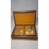 Image 1 : Wooden Jewelry Box With Fashion Jewelry Inside 