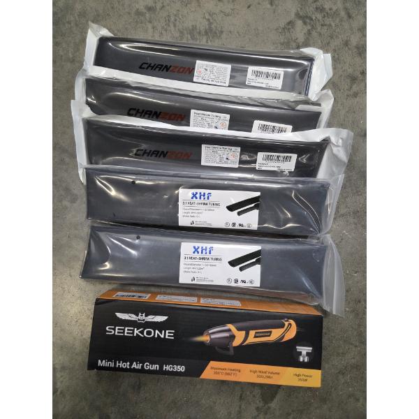 All New- Seekone Mini Heat Gun, & 5 Packs Of Heat Shrink Tubing
