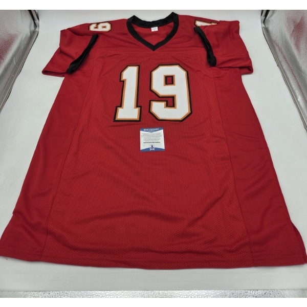 XL- Signed Keyshawn Johnson Tampa Bay Buccaneers Super Bowl Jersey, With Beckett Certificate Of Auth