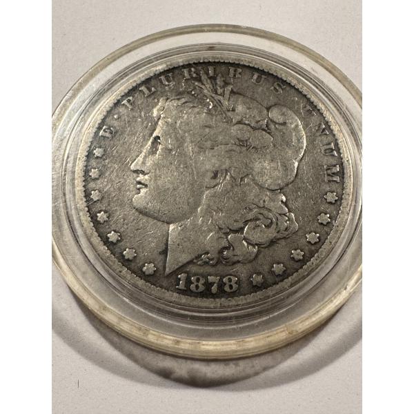 1878 United States Morgan Silver Dollar In Protective Case = Great Coin - 148 Years Old