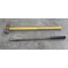 Image 1 : 2 Pcs - Set Of Wood Handle 
Heavy Sledge Hammer & 30" Steel Pry Bar