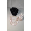 Image 1 : Pink Stone Wristwatch, Bracelets, Layered Necklace & Pink/White Stone Necklace