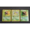 Image 1 : Lot Of Three Assorted Vintage Jungle Pokémon Trading Cards Including Holo Japanese Pinsir 