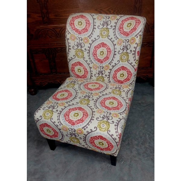 Modern Armless Upholstered Chair 22" W x 33" T - See Pic