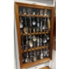 Image 5 : 1st Of Two:  24 Silver Plate Collector Spoons In Walnut Display Case - A Superb Value & Great Collec