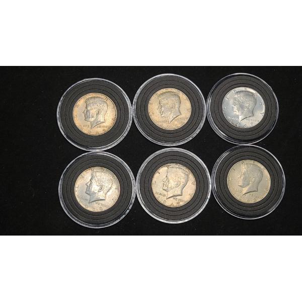 Assorted Years 40% Silver Kennedy Half Dollars - Face Value: $3.00
