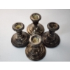Image 2 : 4 WEIGHTED Sterling Silver Candlestick Holders - TOTAL Weight: ~1,020g 