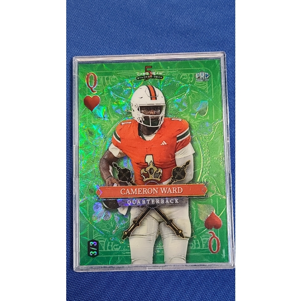 2024 Wild Card 5 Card Draw Stacked 3/3 Deck Football Trading Card 