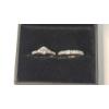 Image 2 : 14K White Gold Bridal Ring Set With Diamonds - Size 5 - Total Weight: 4.8g