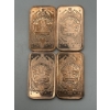Image 2 : Four 1oz Copper Buffalo Bars