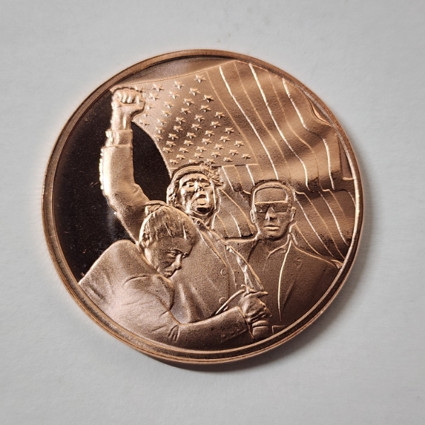 Donald Trump Assassination Attempt 1 AVDP Ounce .999 Fine Copper Round