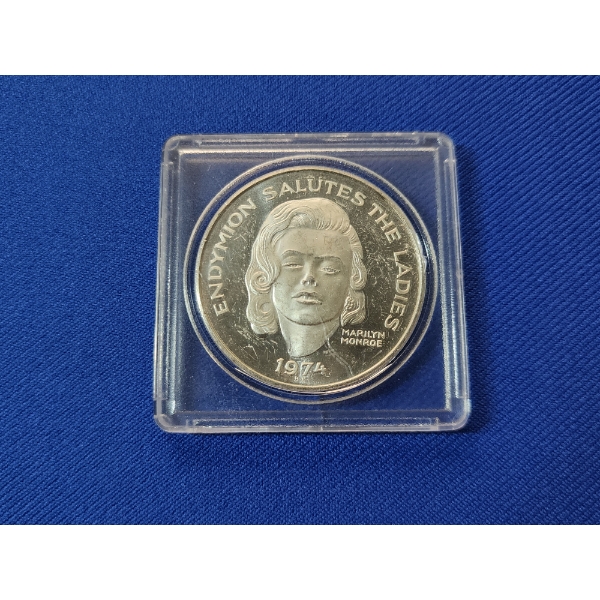 1974 Token of Youth Mardi Gras Marilyn Monroe 1 oz Silver Round