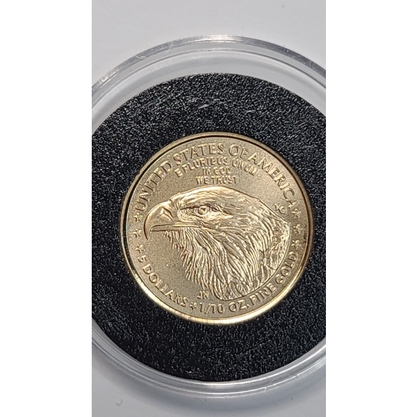 2022 United States Mint 1/10 oz $5 American Eagle Fine Gold Coin