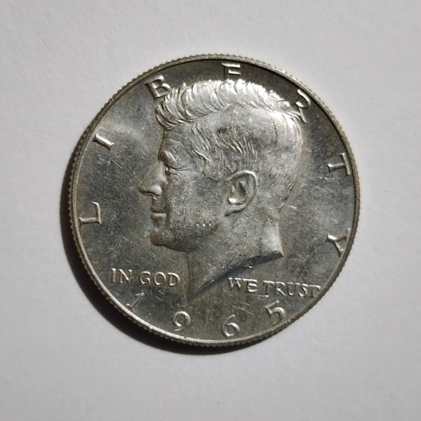 1965 United States 40% Silver Kennedy Half Dollar ~ Great Coin!